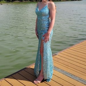 Teal Prom/Evening Dress Size 3/4